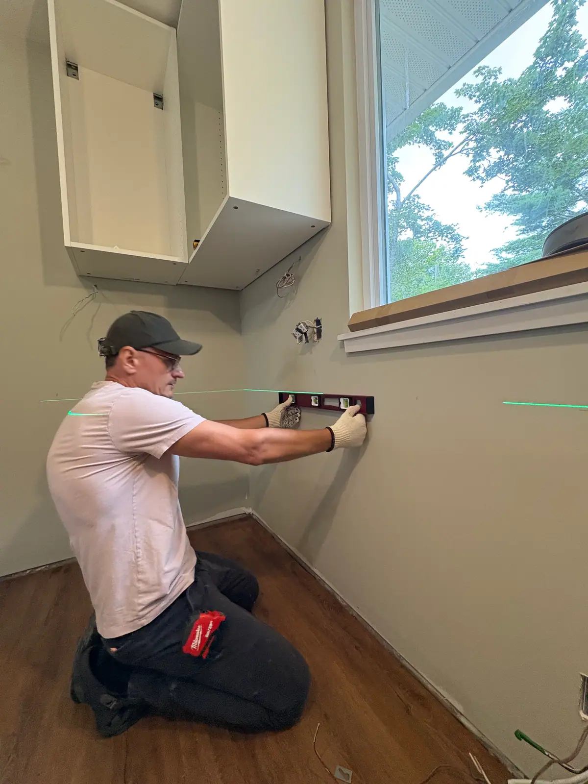 Suspension rail layout and installation, project photo 30